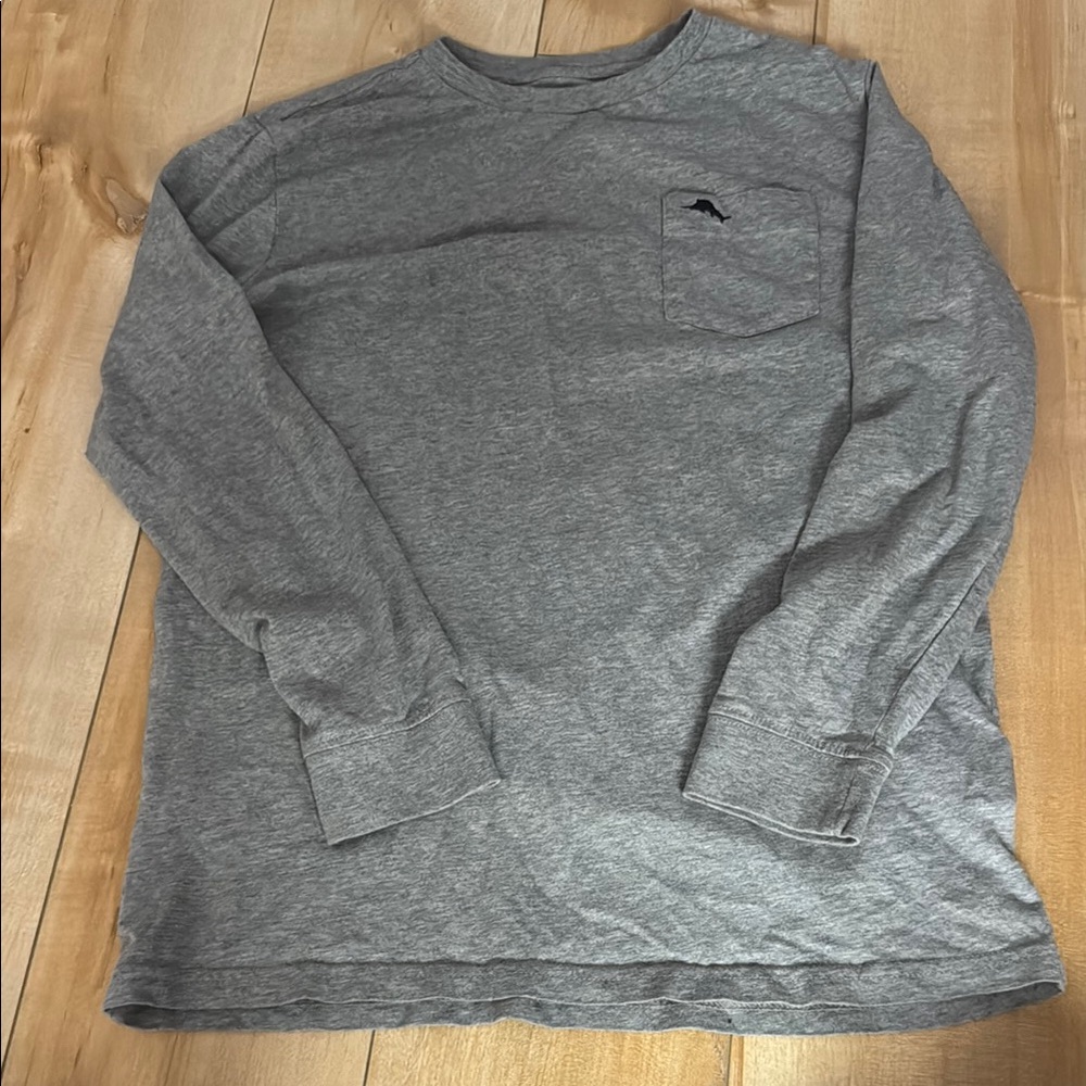 Tommy Bahama Gray Long Sleeve Tee